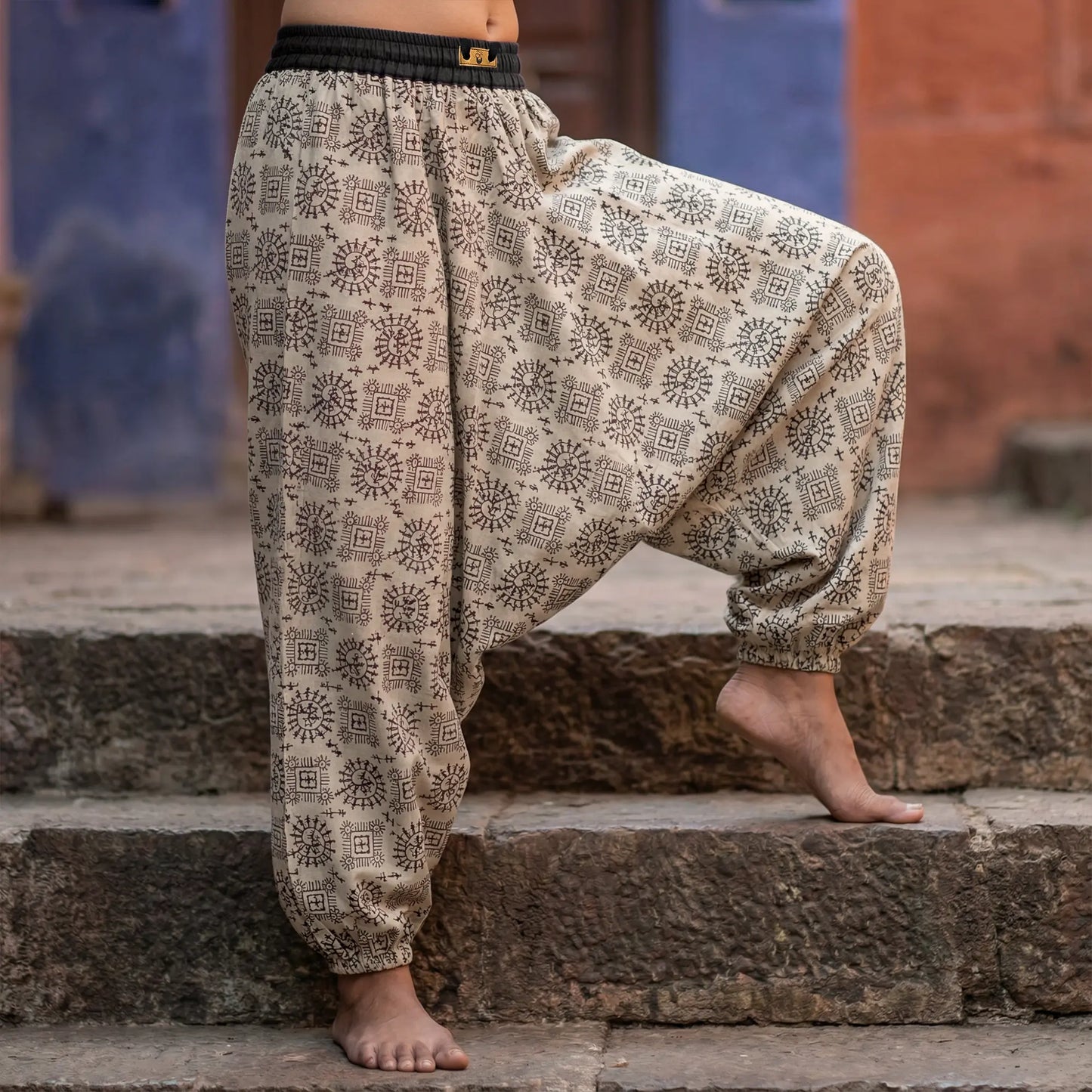 Warli Noir | Unisex Harem Pant