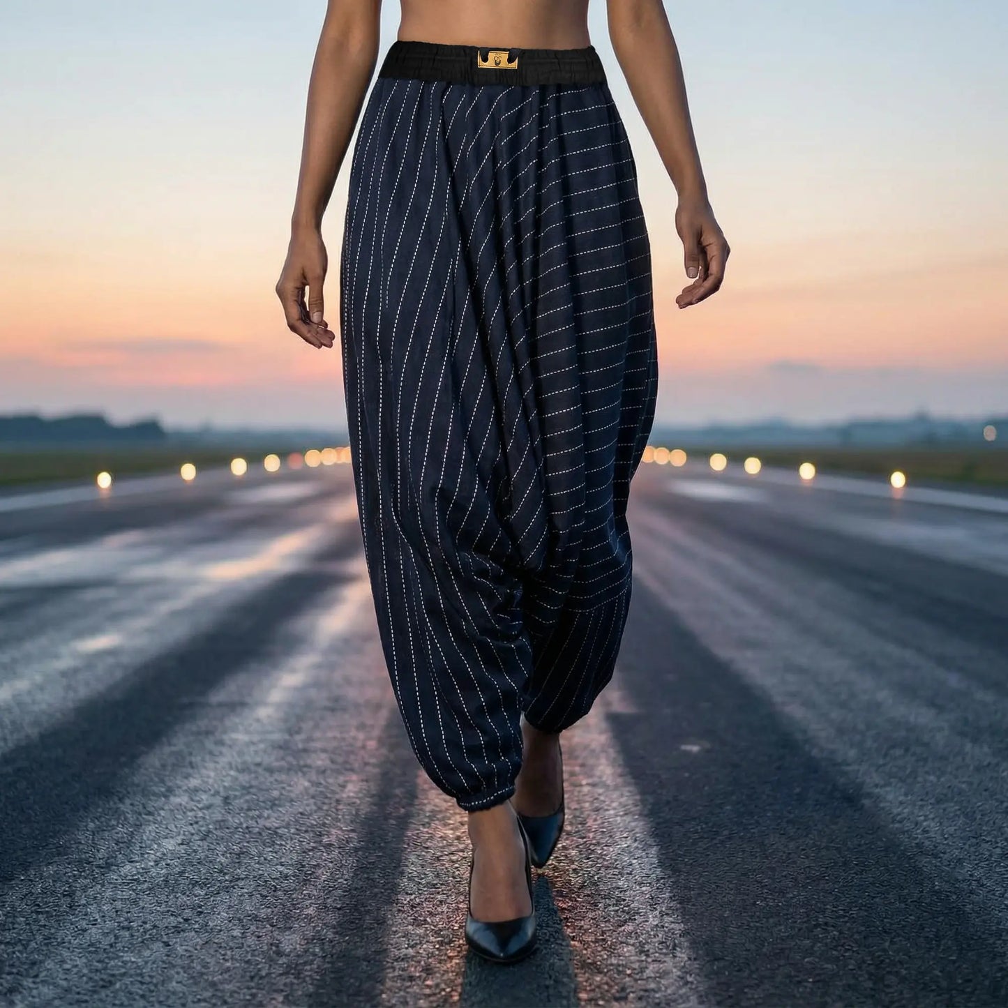 Midnight Morse | Unisex Harem Pant