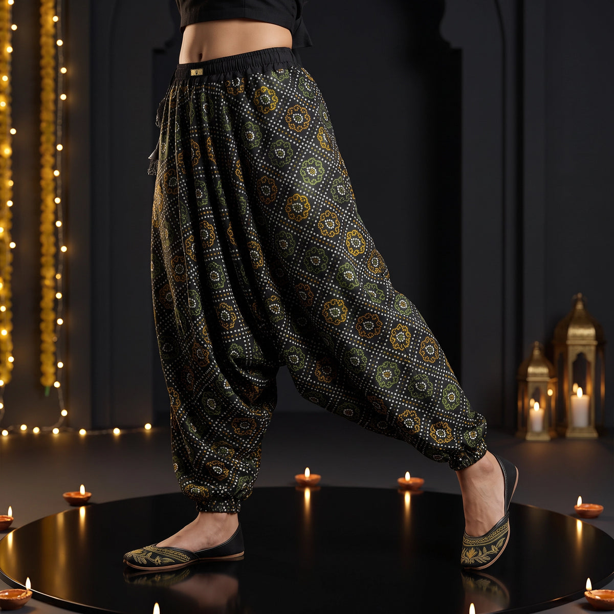 Noir Bandhani | Unisex Harem Pant