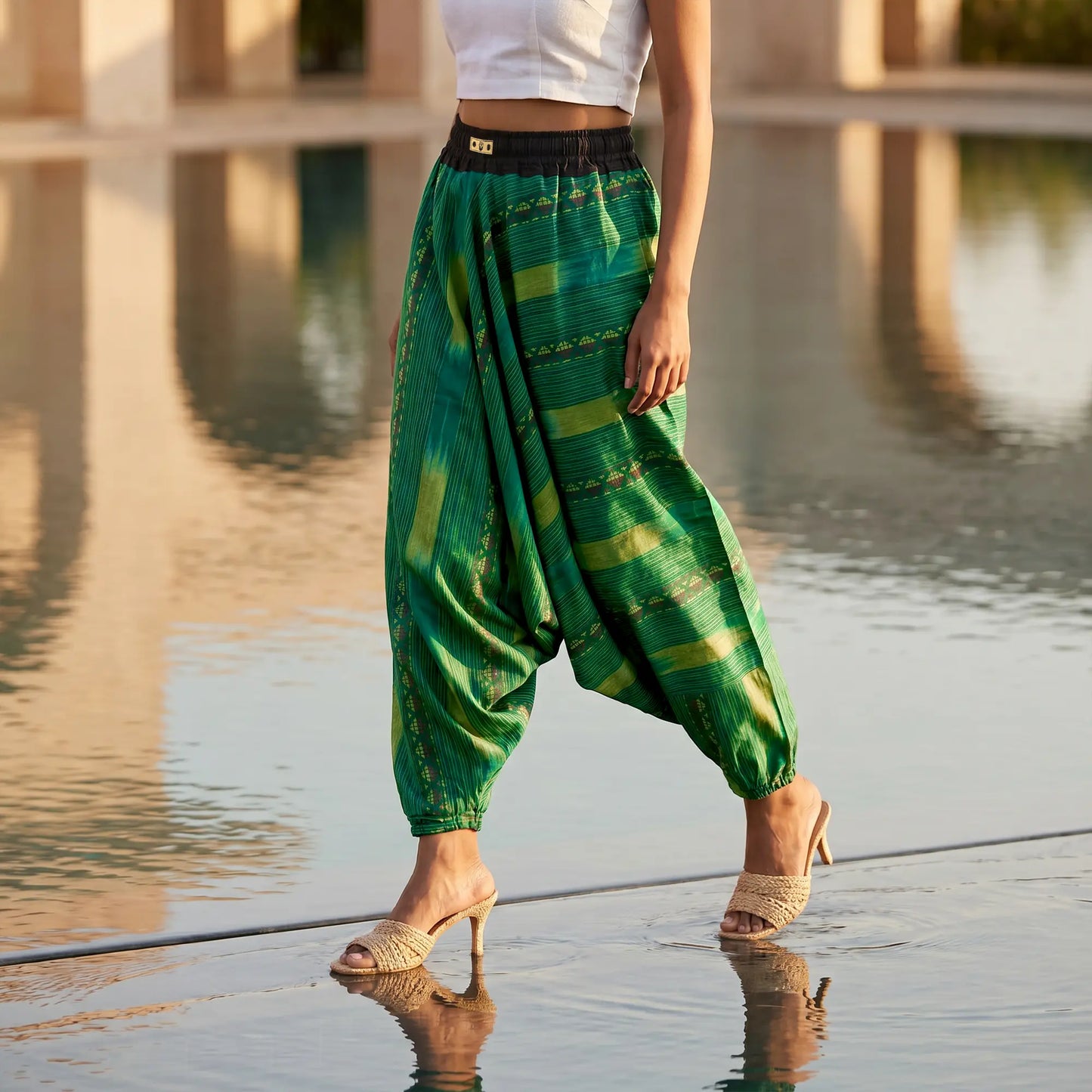 Odra Green | Unisex Harem Pant