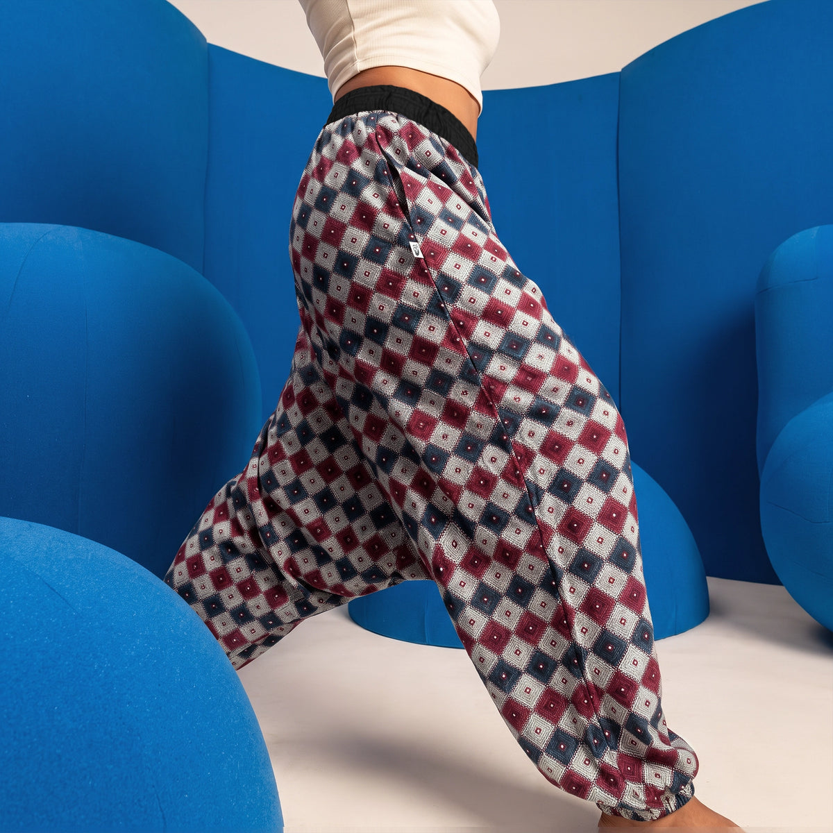 Ruby Grid | Unisex Harem Pant
