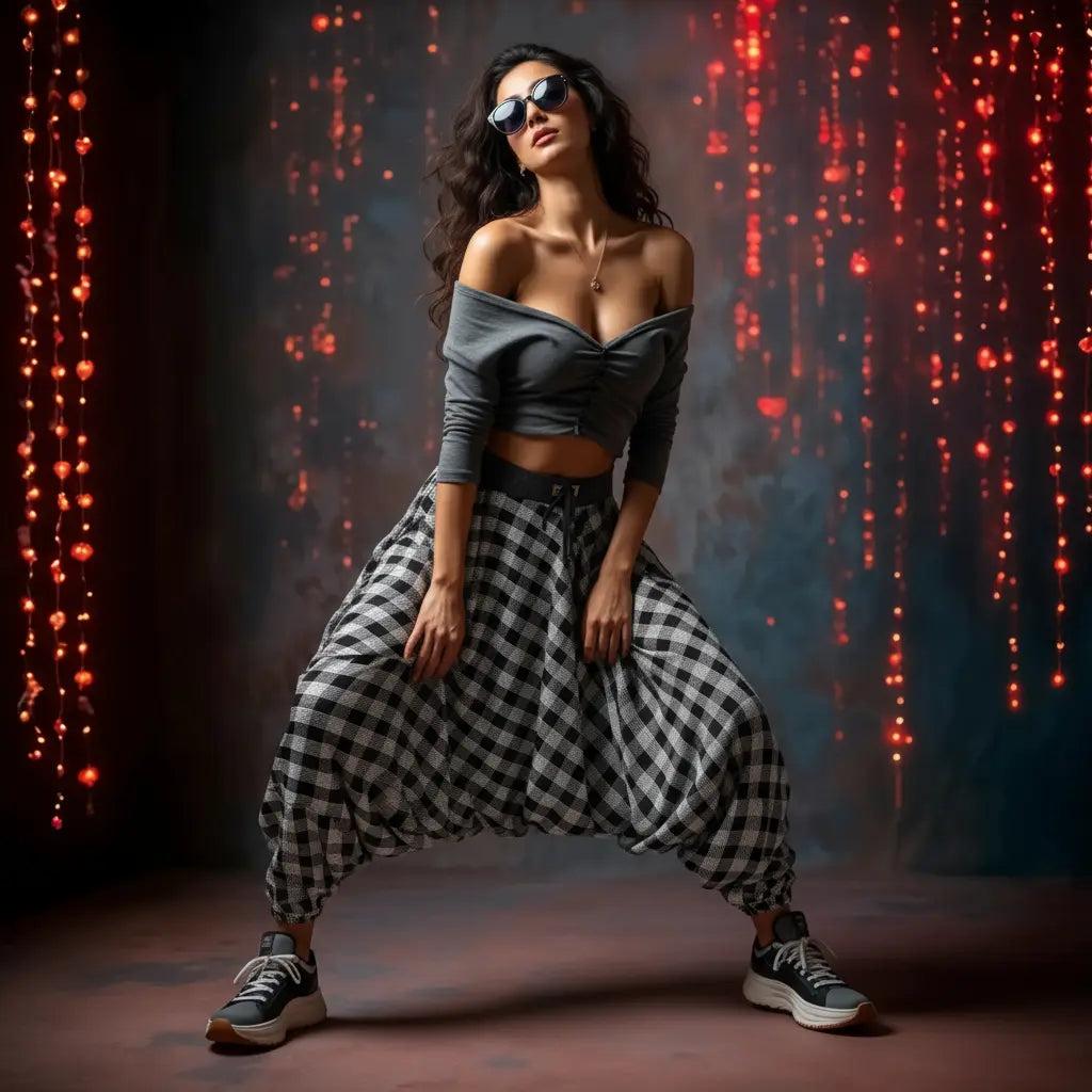 Breathable cotton dhoti-style harem pants for men and women – Dopehead Stores’ stylish Veshti Company celebrity streetwear