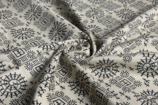 Warli Noir | Unisex Harem Pant