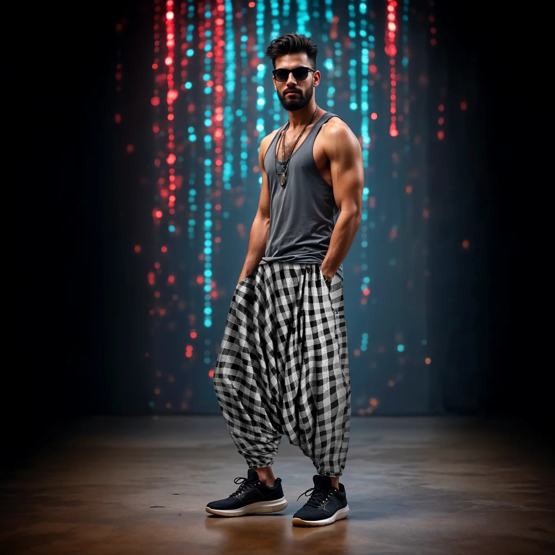 Breathable cotton dhoti-style harem pants for men and women – Dopehead Stores’ stylish Veshti Company celebrity streetwear