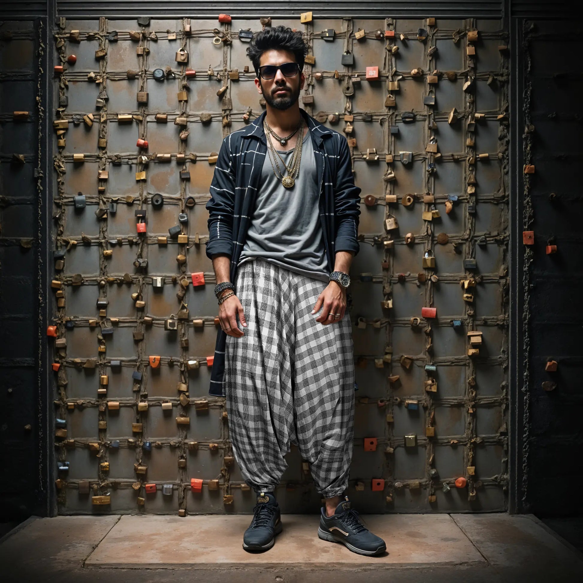 Breathable cotton dhoti-style harem pants for men and women – Dopehead Stores’ stylish Veshti Company celebrity streetwear
