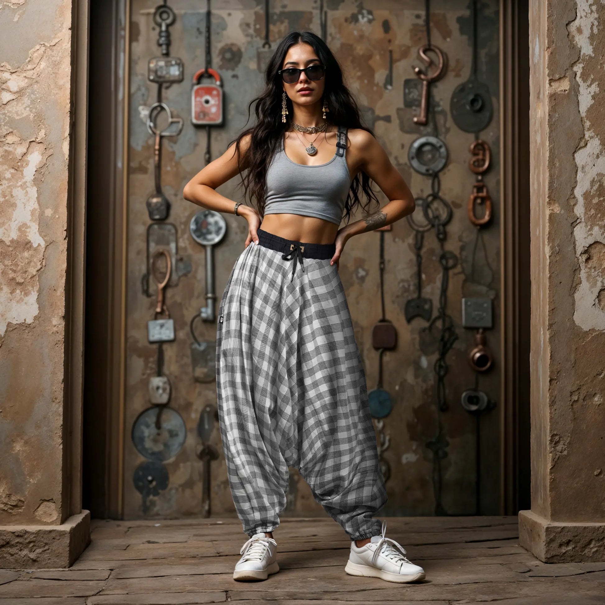 Breathable cotton dhoti-style harem pants for men and women – Dopehead Stores’ stylish Veshti Company celebrity streetwear