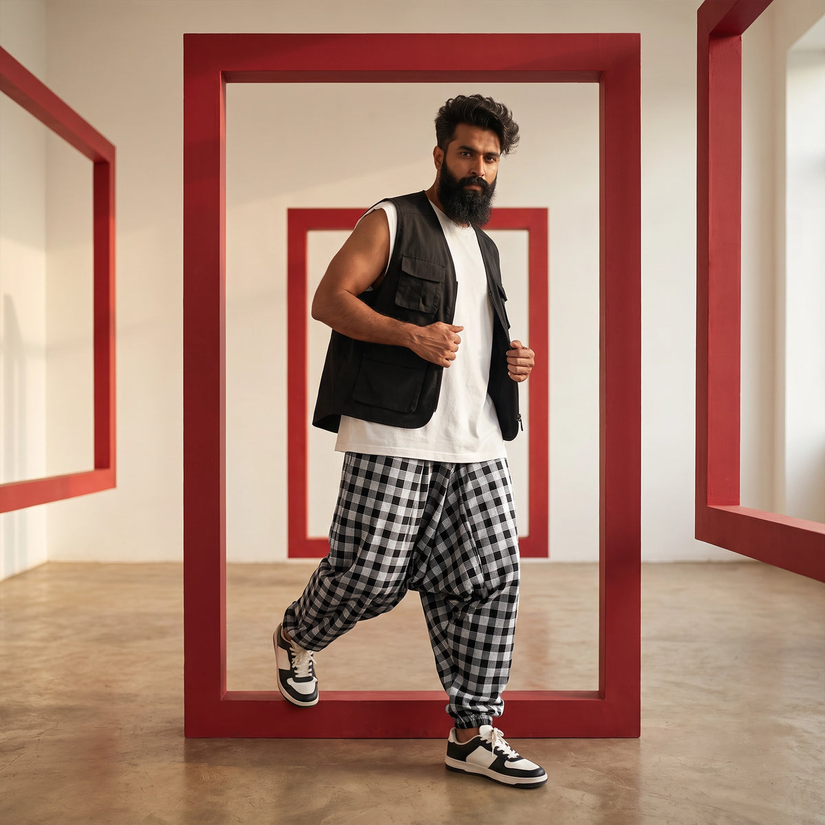 Grid Matrix | Unisex Harem Pant