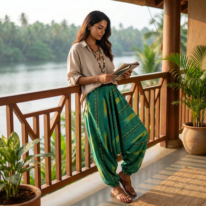Odra Green | Unisex Harem Pant