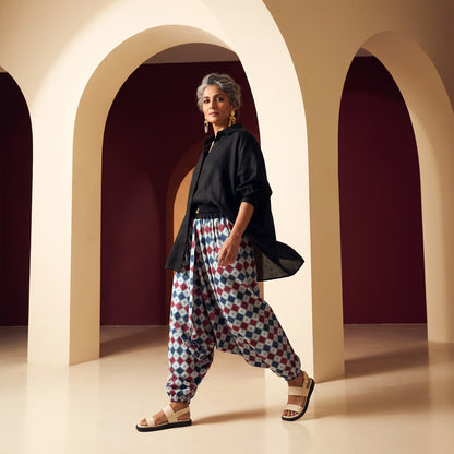 Ruby Grid  | Unisex Harem Pant