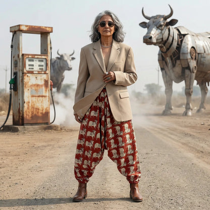 Redrum Cow | Unisex Harem Pant