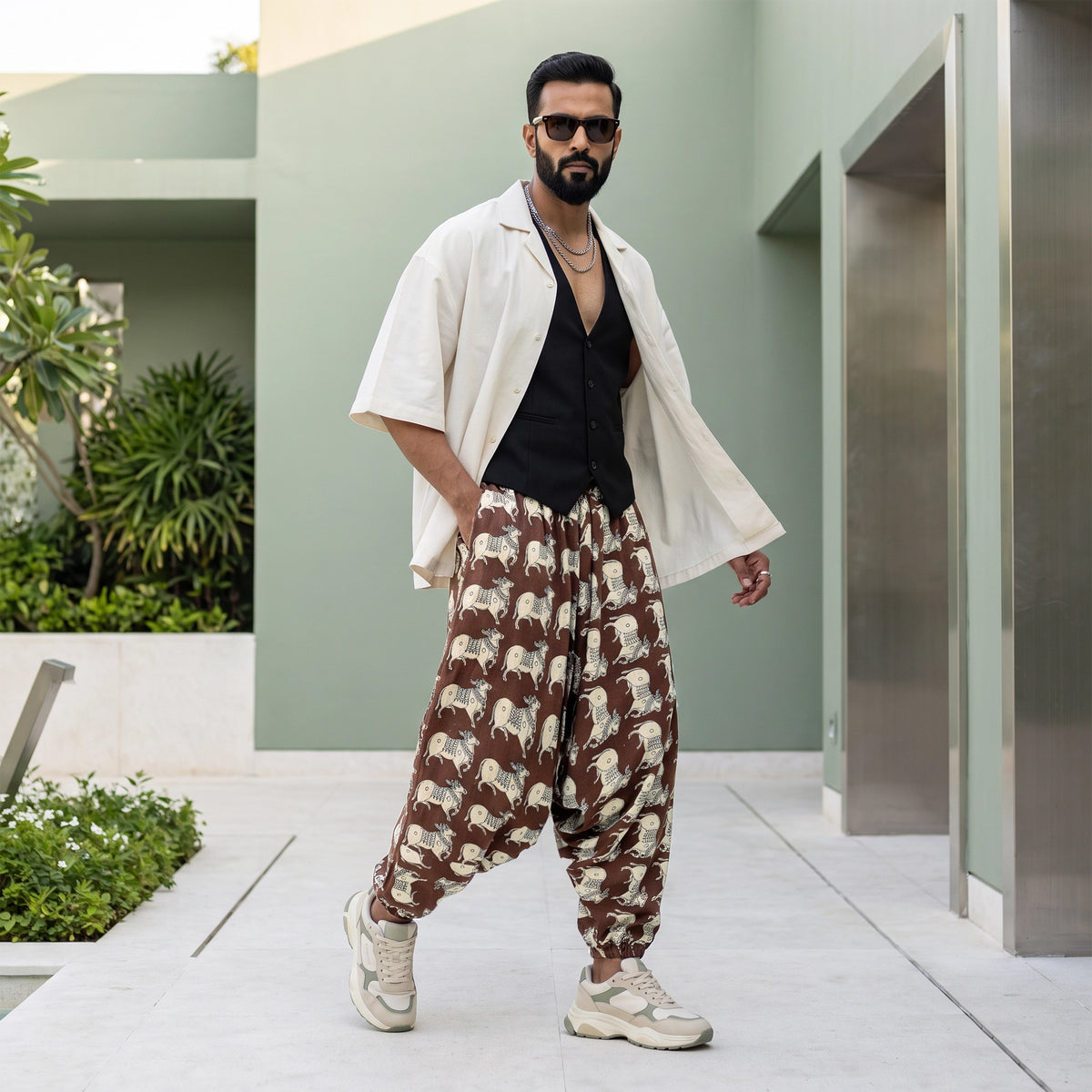Mocha Cow | Unisex Harem Pant