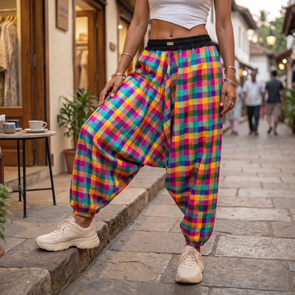 Mini Madras Checks | Unisex Harem Pant