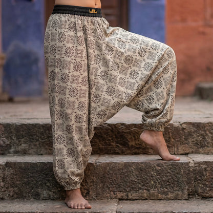 Warli Noir | Unisex Harem Pant