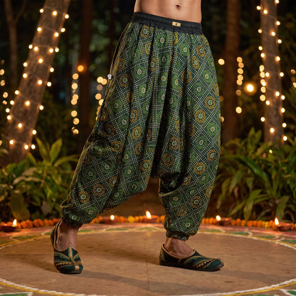 Forest Bandhani | Unisex Harem Pant
