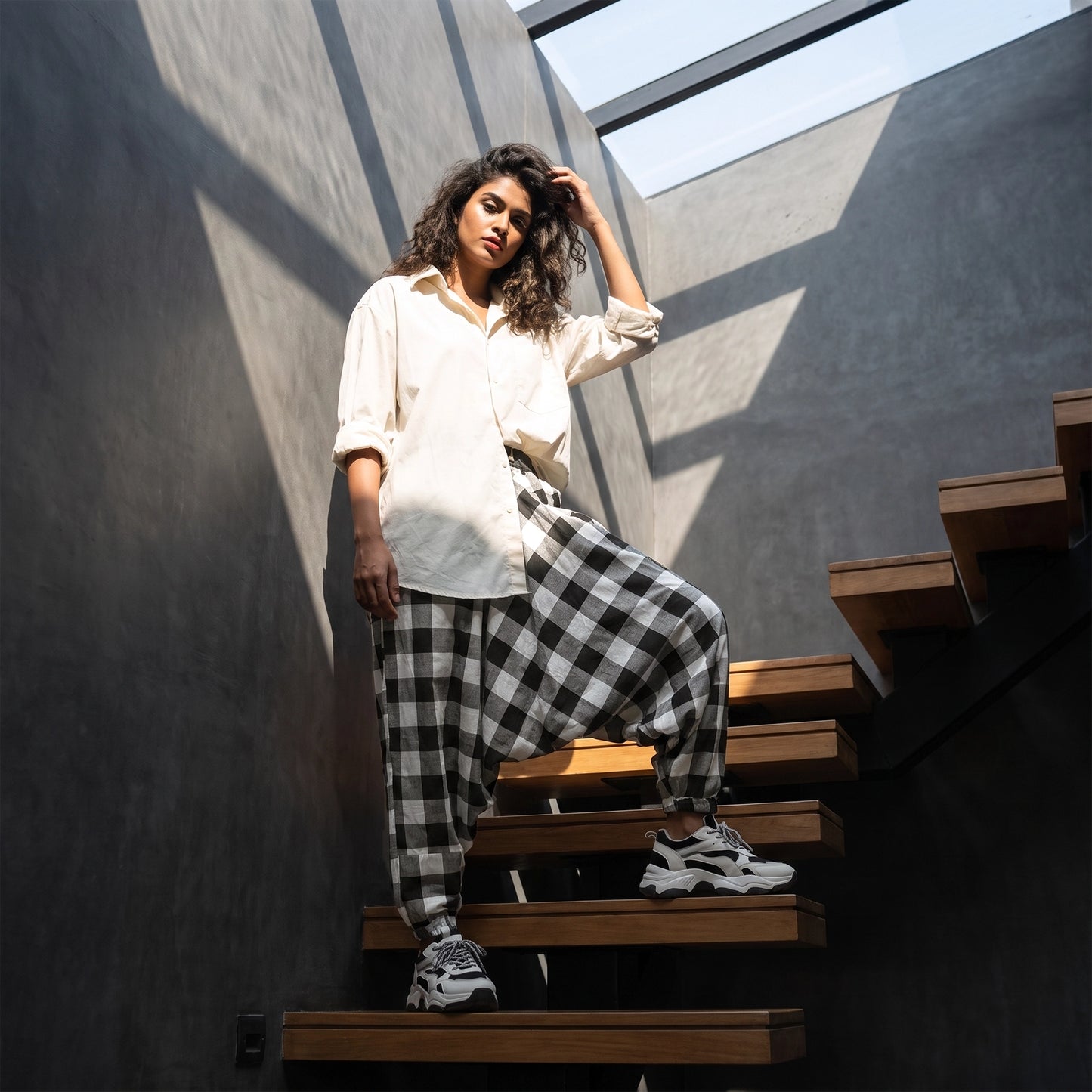 Shadow Check | Unisex Harem Pant