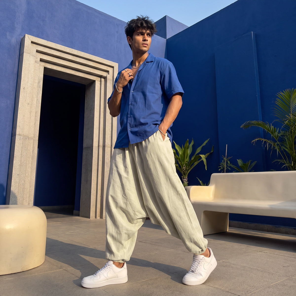 Rich Cream | Unisex Harem Pant