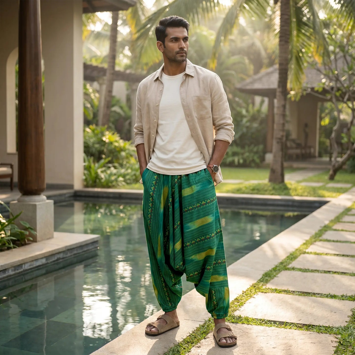 Odra Green | Unisex Harem Pant