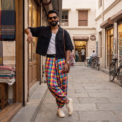 Mini Madras Checks | Unisex Harem Pant