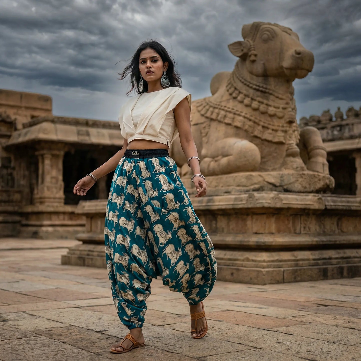 Tealstorm Cow  | Unisex Harem Pant