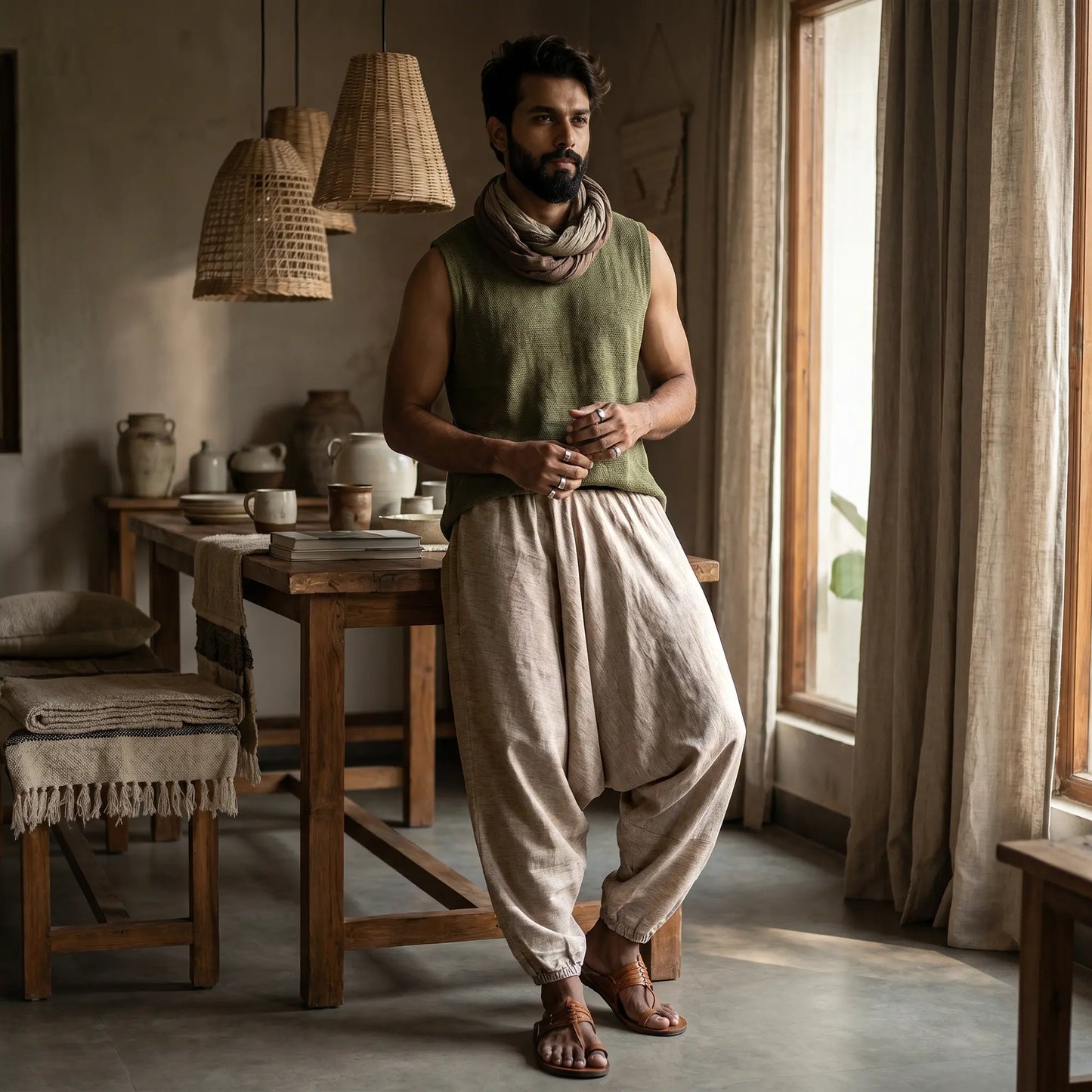 Drift Khadi | Unisex Harem Pant