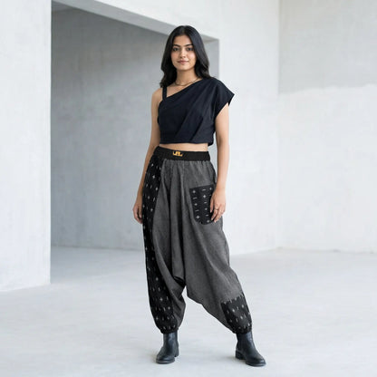 Noir DopeSplit | Unisex Harem Pant