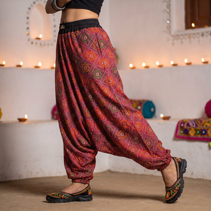 Fire Bandhani | Unisex Harem Pant