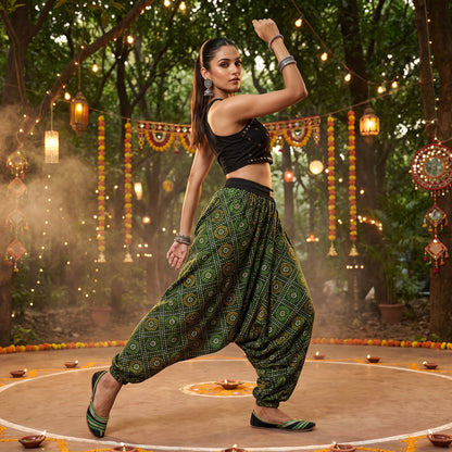 Forest Bandhani | Unisex Harem Pant