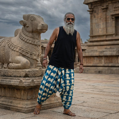 Colbalt Cow  | Unisex Harem Pant