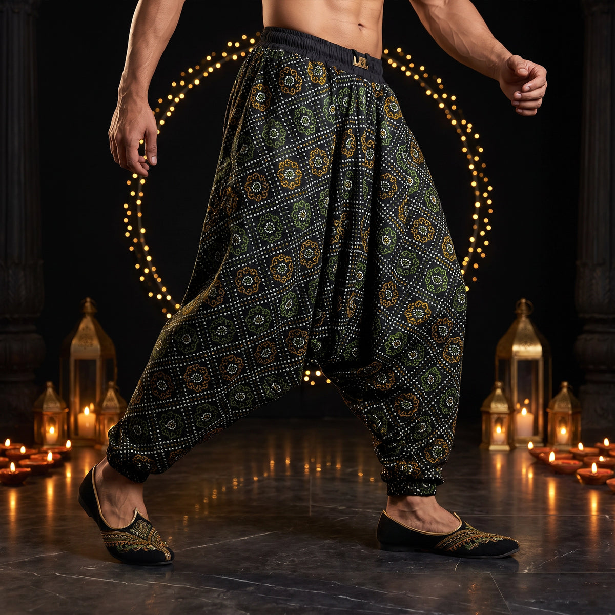 Noir Bandhani | Unisex Harem Pant