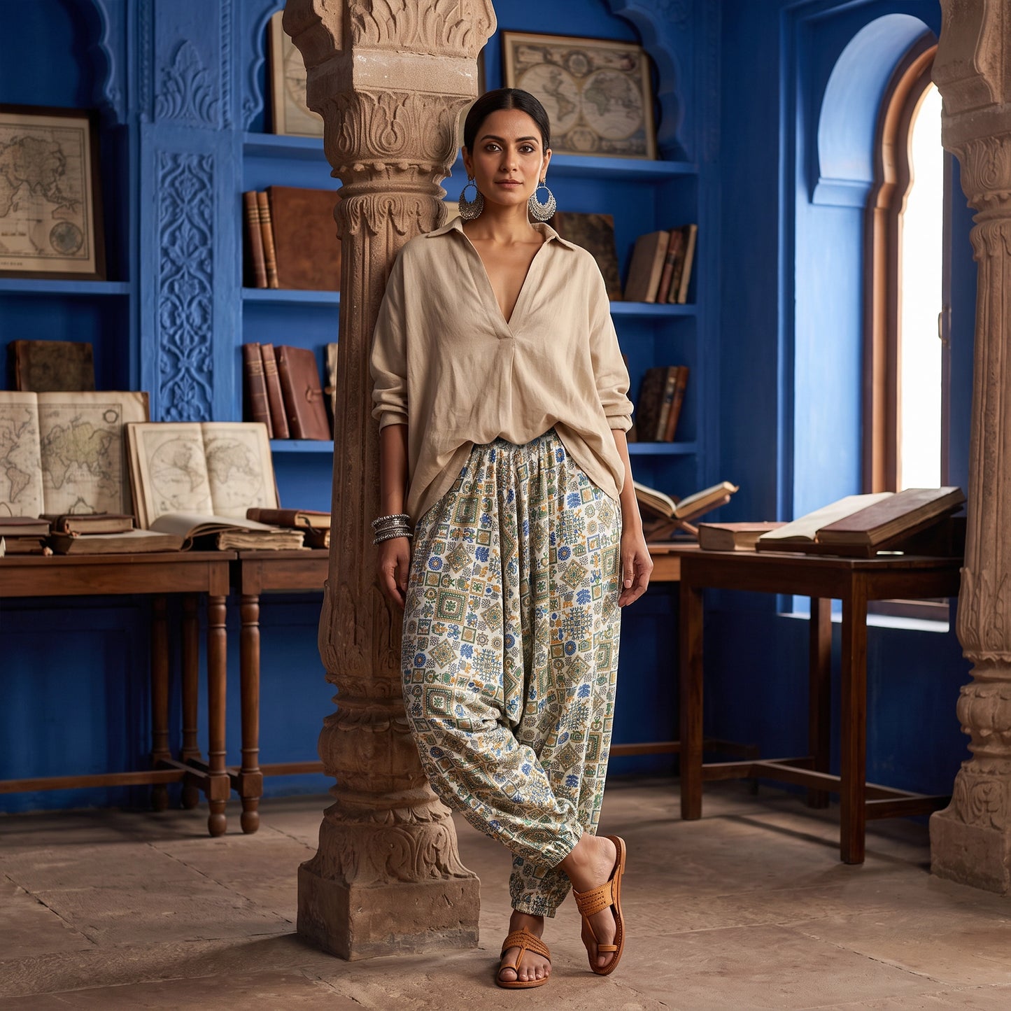 Kabila Cobalt | Unisex Harem Pant