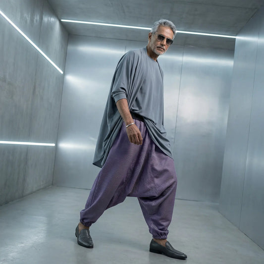 Steel Grid | Unisex Harem Pant