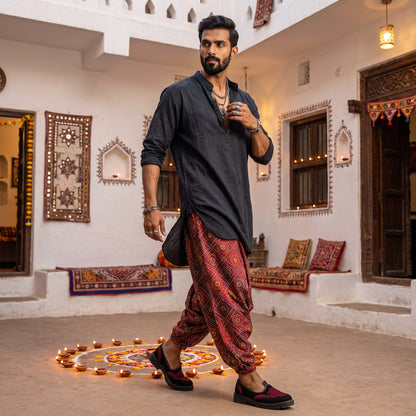 Fire Bandhani | Unisex Harem Pant