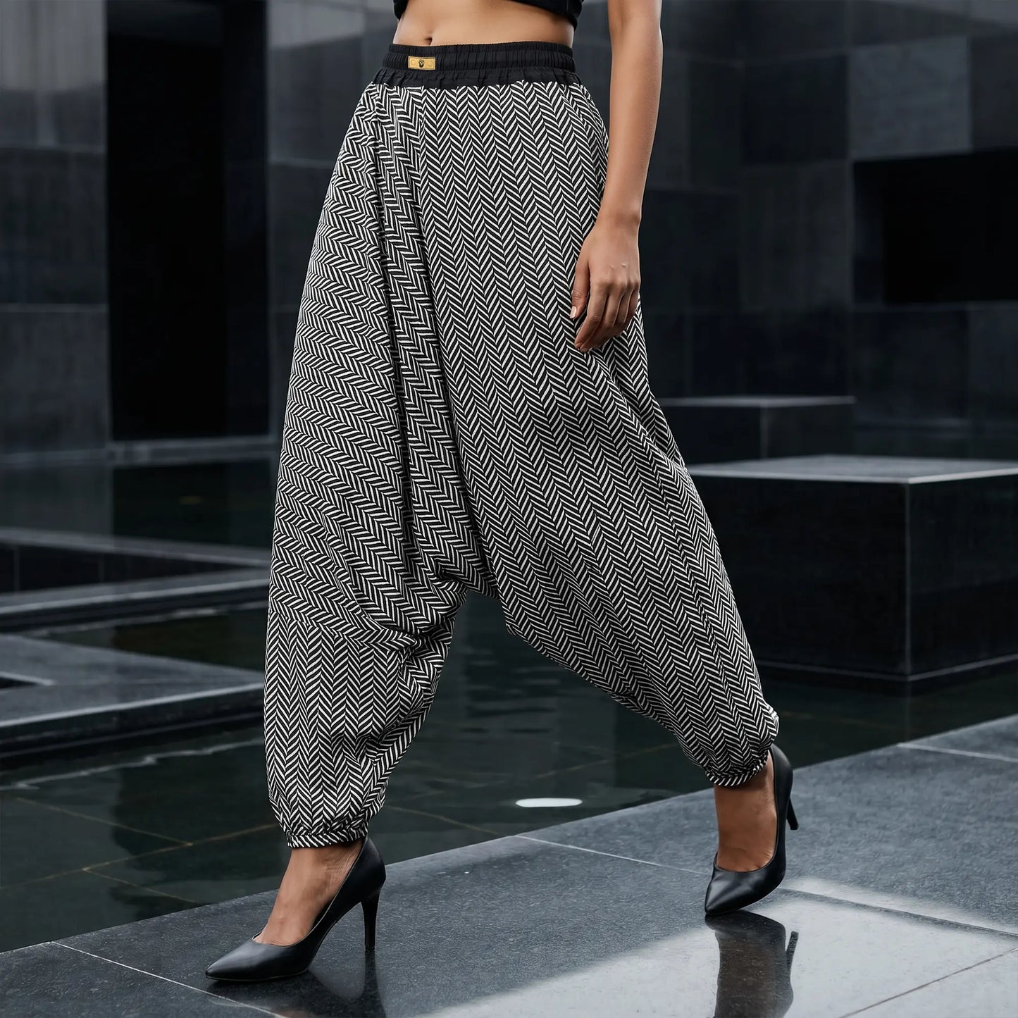Black Mirage | Unisex Harem Pant