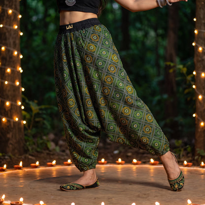 Forest Bandhani | Unisex Harem Pant