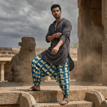 Colbalt Cow  | Unisex Harem Pant