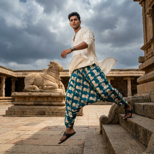 Tealstorm Cow  | Unisex Harem Pant