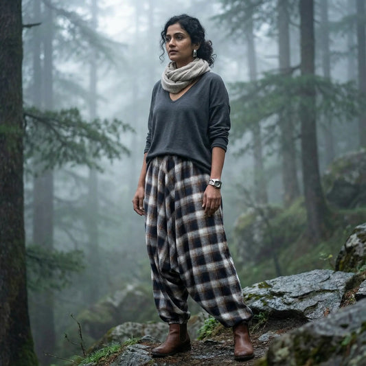 Winter Grid | Unisex Harem Pant