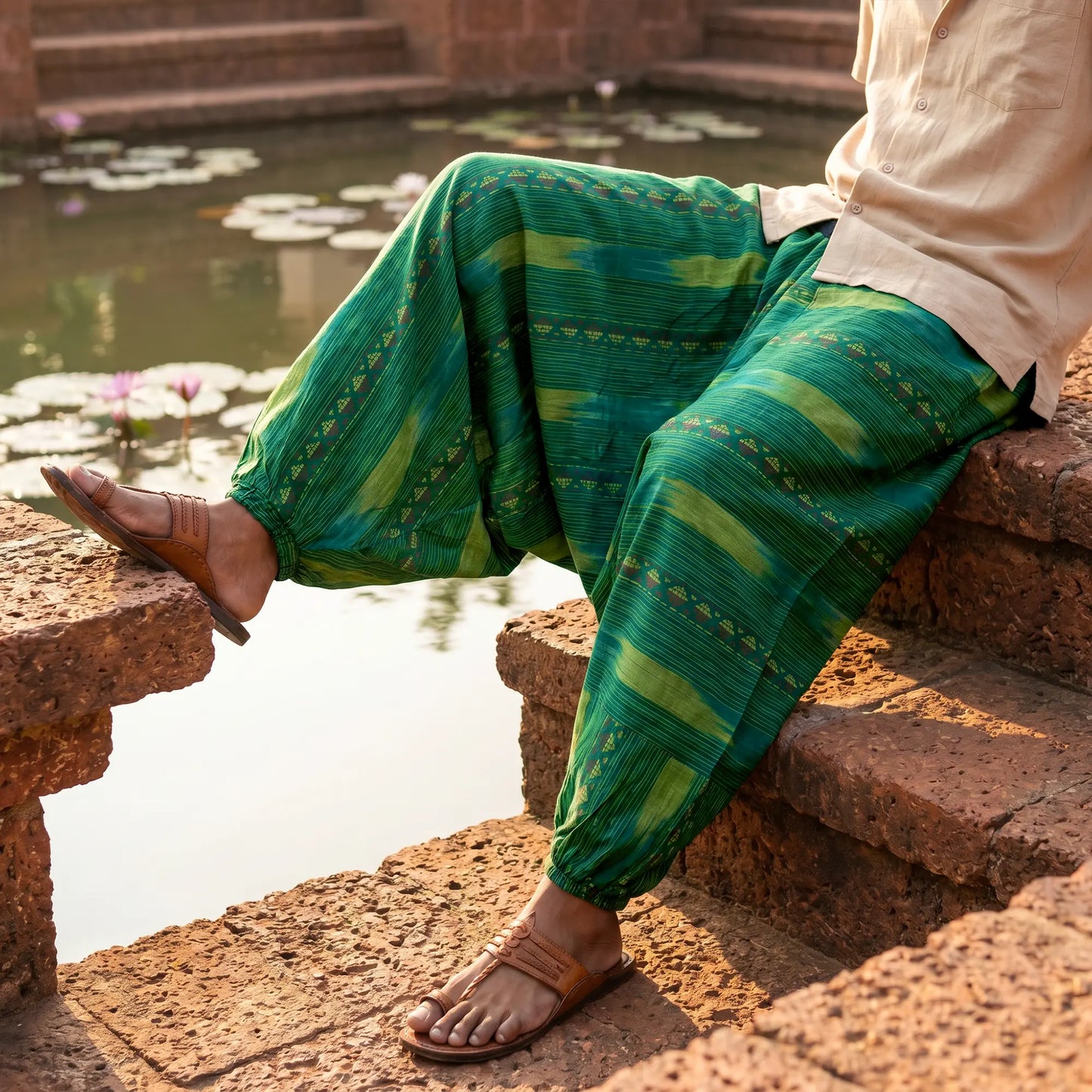 Odra Green | Unisex Harem Pant