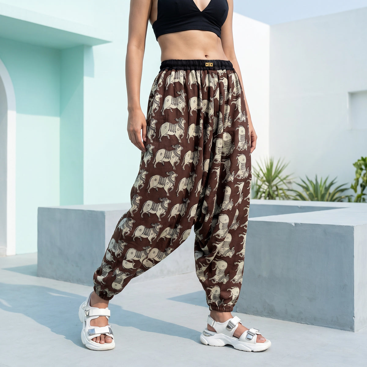 Mocha Cow | Unisex Harem Pant