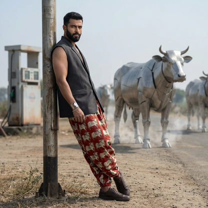 Redrum Cow | Unisex Harem Pant