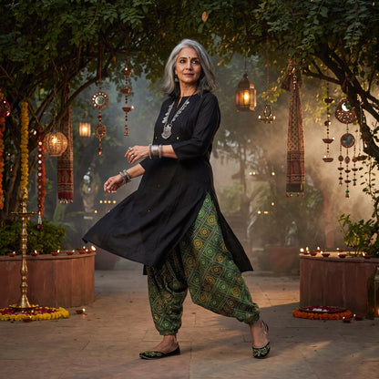 Forest Bandhani | Unisex Harem Pant