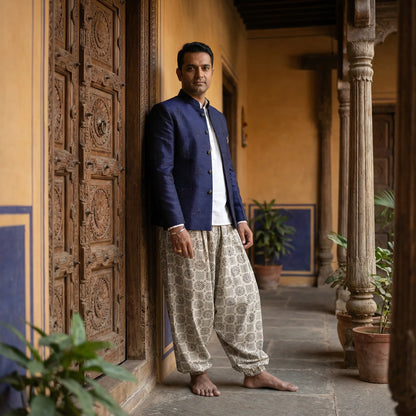 Warli Noir | Unisex Harem Pant