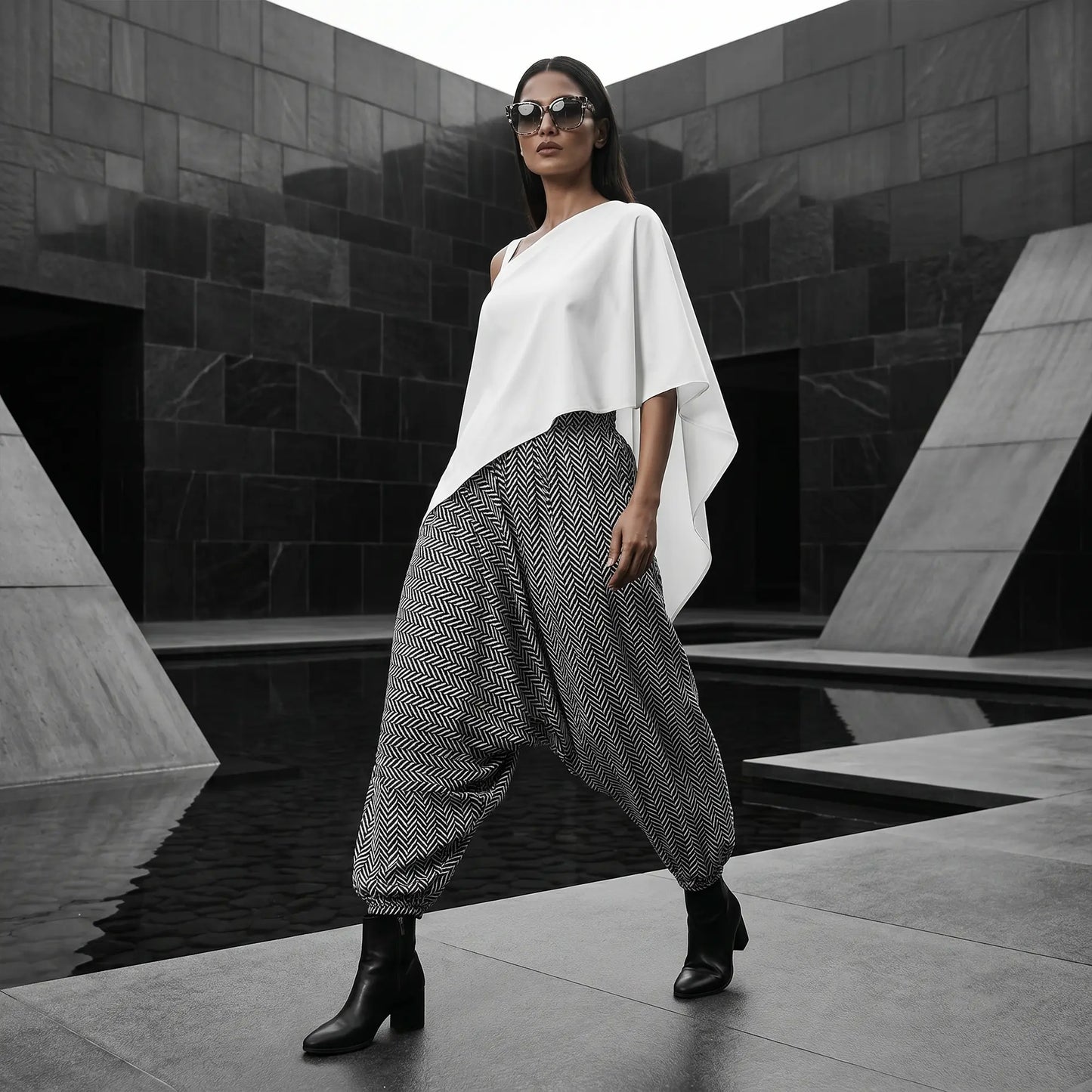 Black Mirage | Unisex Harem Pant