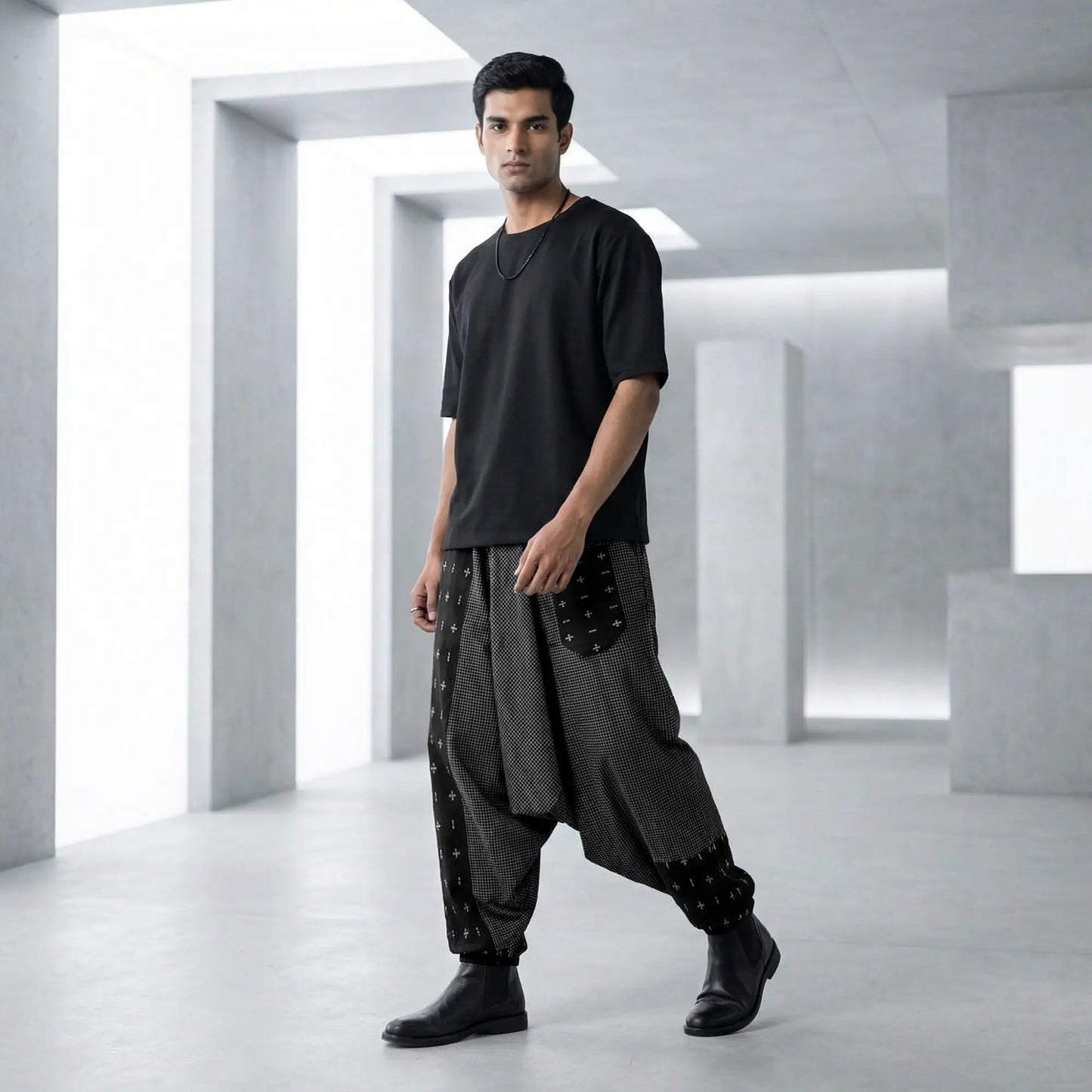 Noir DopeSplit | Unisex Harem Pant