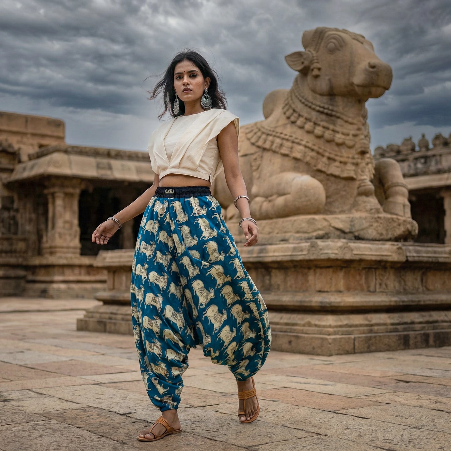 Colbalt Cow  | Unisex Harem Pant