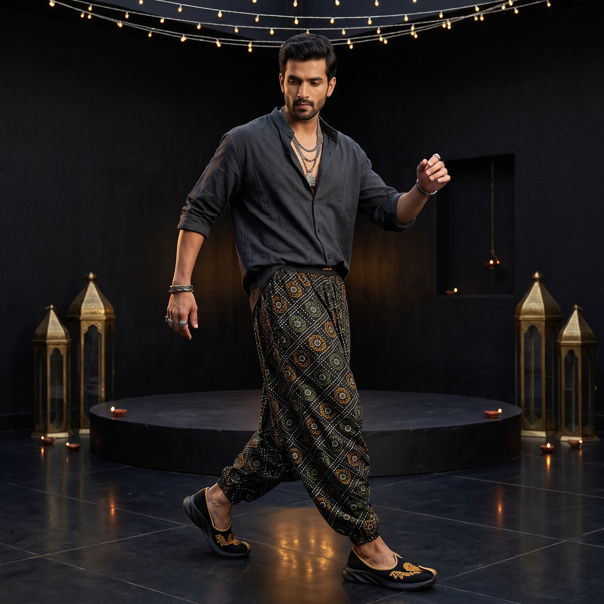 Noir Bandhani | Unisex Harem Pant