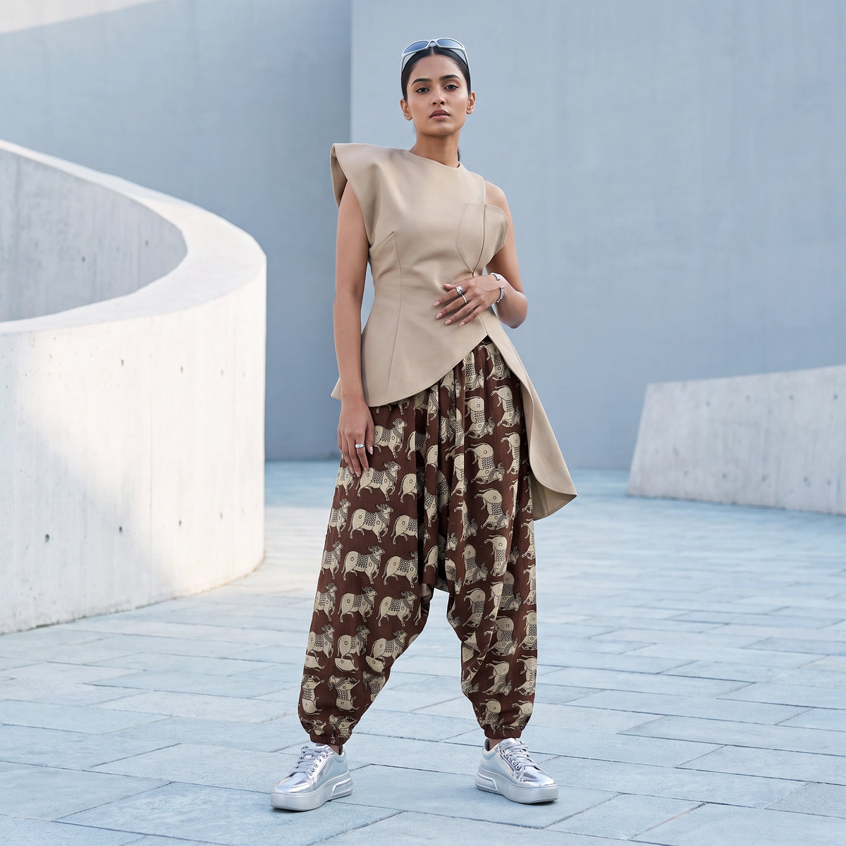 Mocha Cow | Unisex Harem Pant
