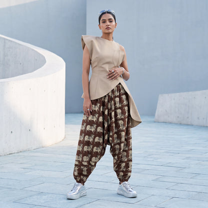 Mocha Cow | Unisex Harem Pant