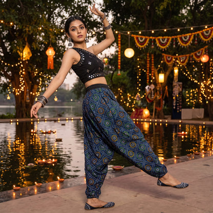 Indigo Bandhani | Unisex Harem Pant