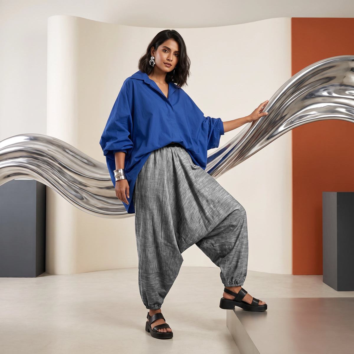 Charcoal Mist | Unisex Harem Pant